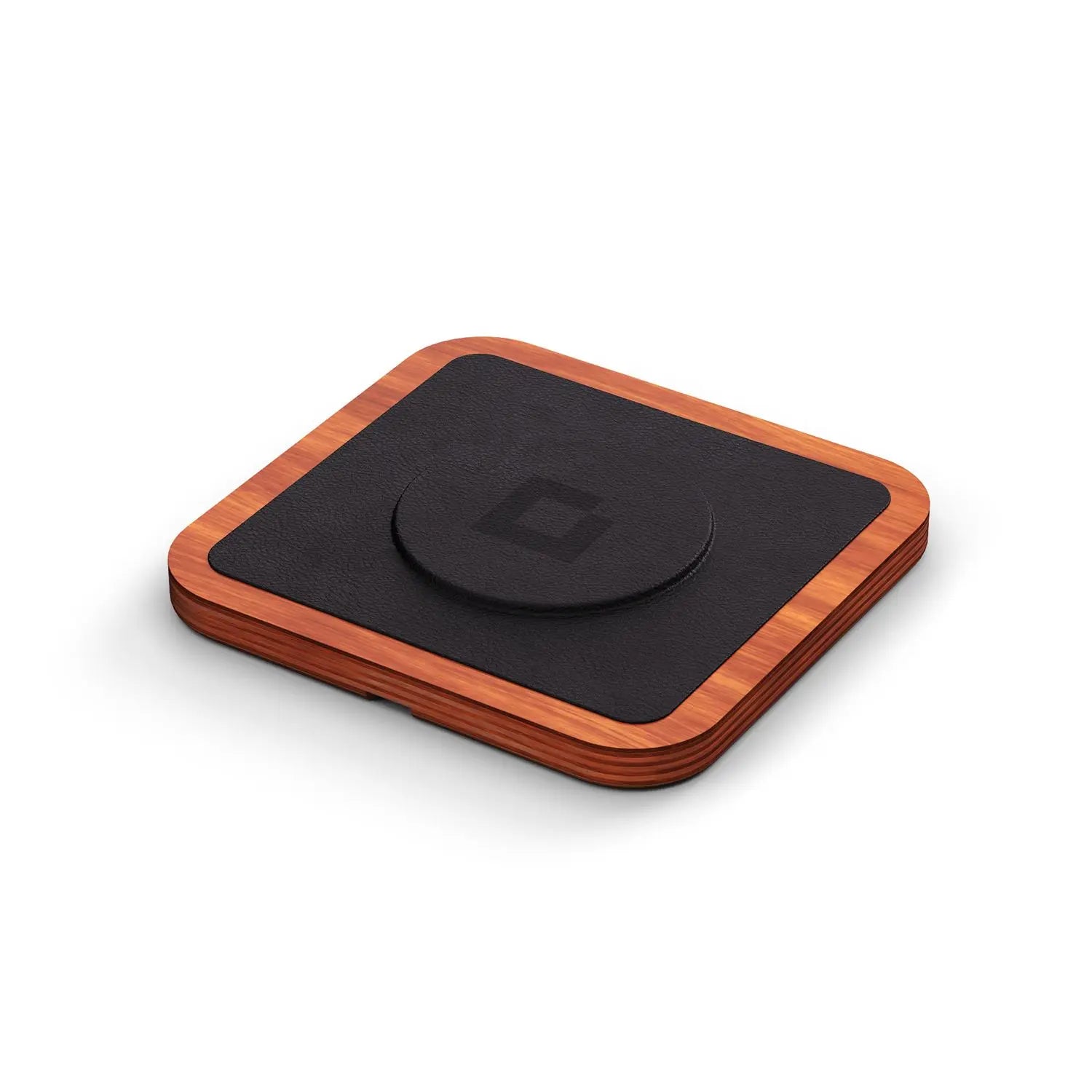 UNO Black Single-Coil Magsafe Oak Wireless Charger 15W Fast Charging with FOD Function & USB-C Cable for Iphone & Samsung Devices