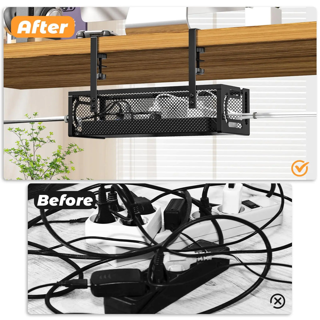 Under Desk Cord Organizer,  Extension Cable Organizer