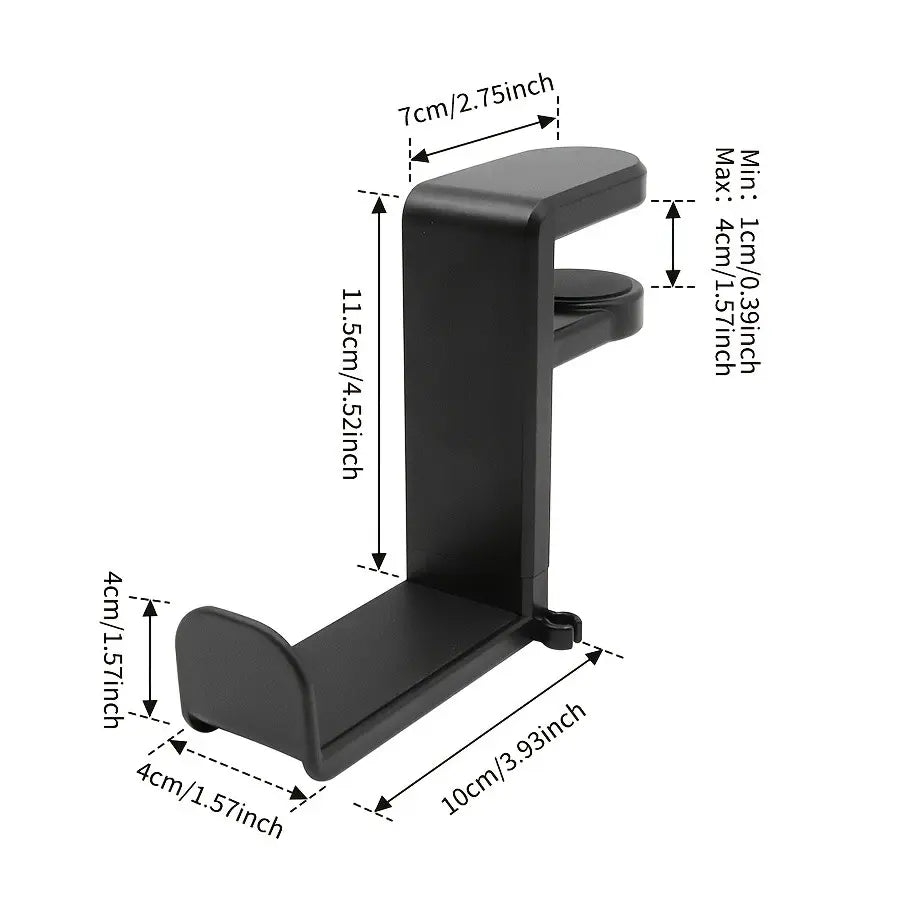 Under Desk Headphone Stand, Durable Design, Easy Installation
