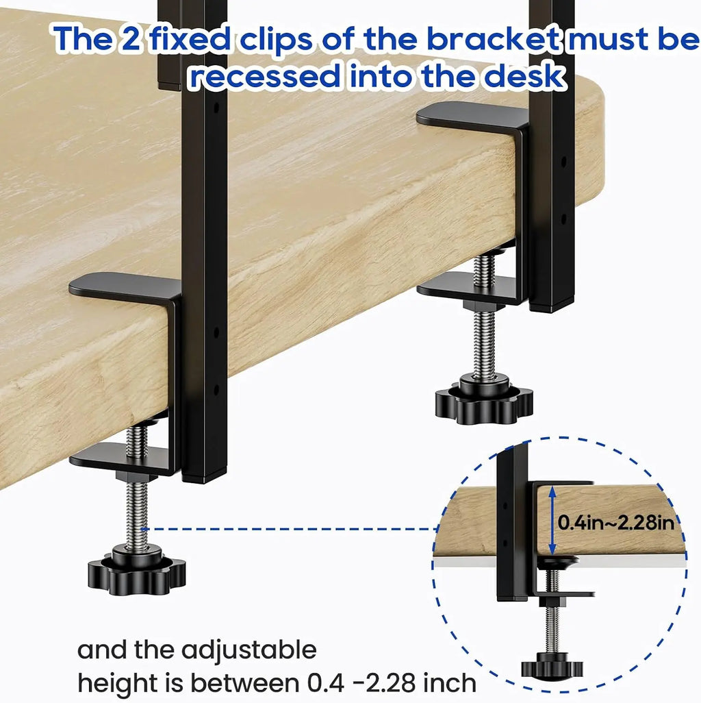 Desk Organizer, Wood Shelves for Office Desk, Tabletop Book Storage Rack