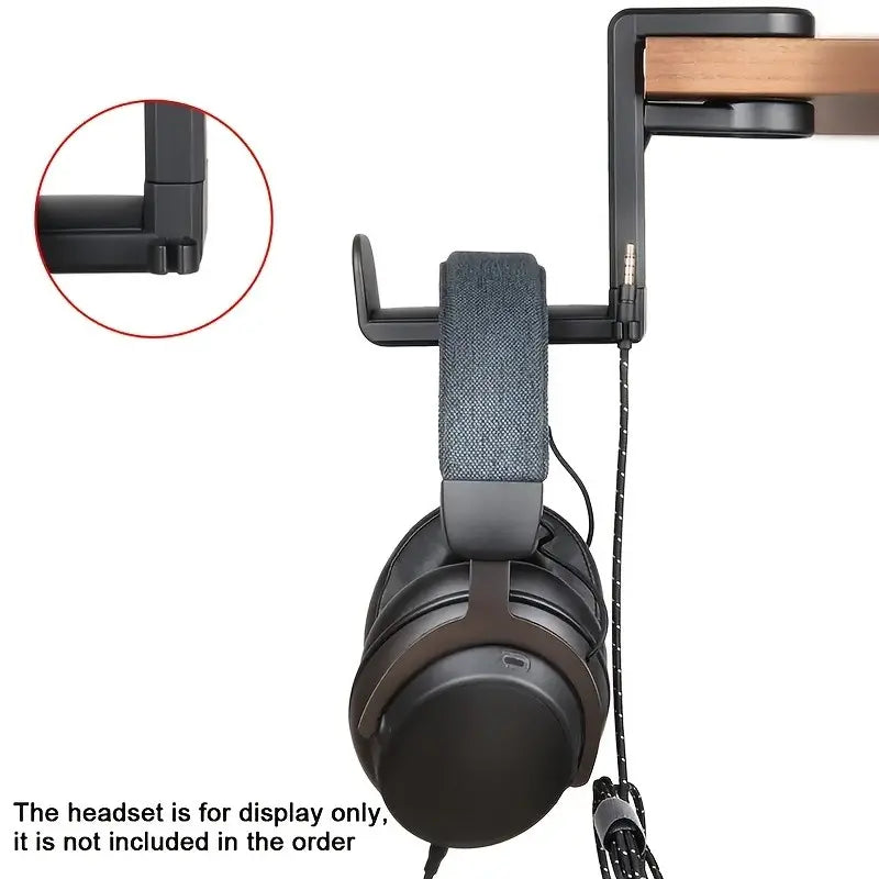 Under Desk Headphone Stand, Durable Design, Easy Installation
