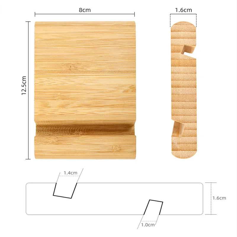 Universal Wooden Phone Holder for Phones and Tablets