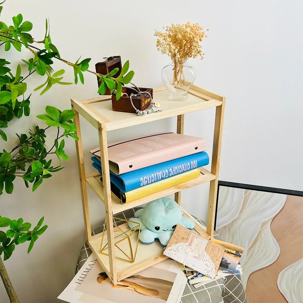 Wooden Desktop Bookshelf,  Desk Organizer for Home Office